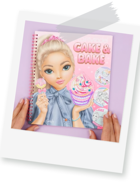 TOPModel libro colorear con lentejuegas Cake & Bake