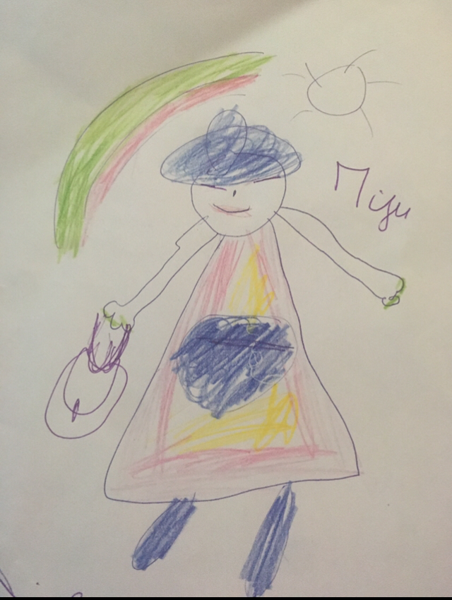 Alice D., 5 ans, sur Templeuve