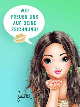 Janet freut sich auf Deine Zeichnung!