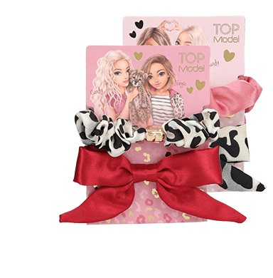 TOPModel Haarschleife in Rot und Leo